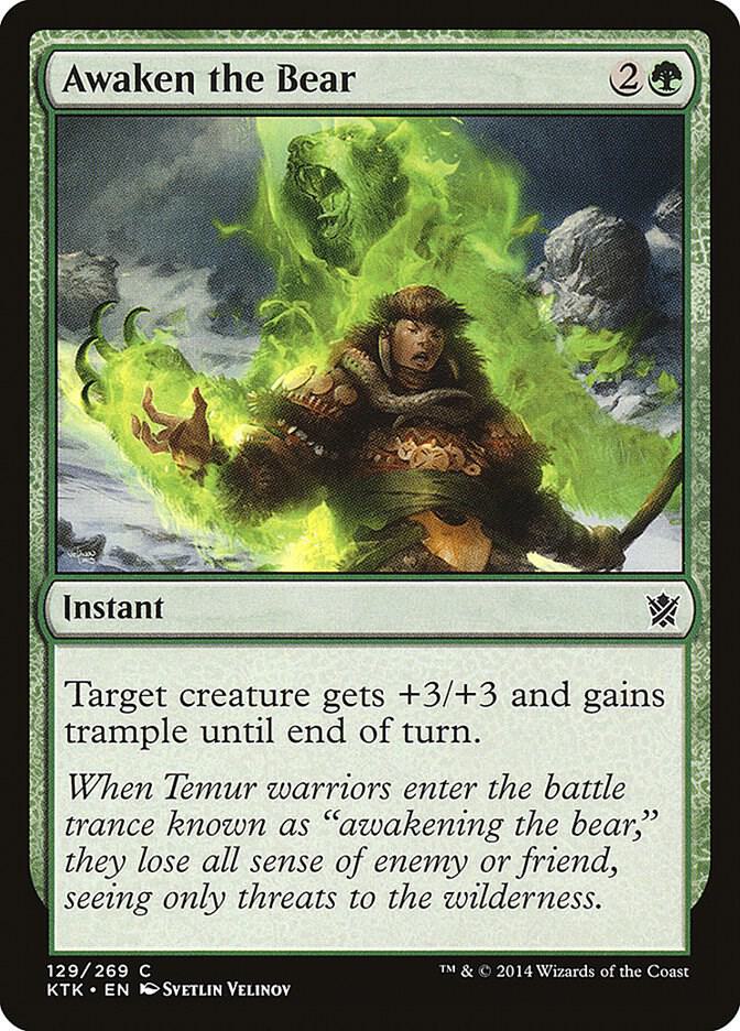 Awaken the Bear 129 card from Khans of Tarkir
