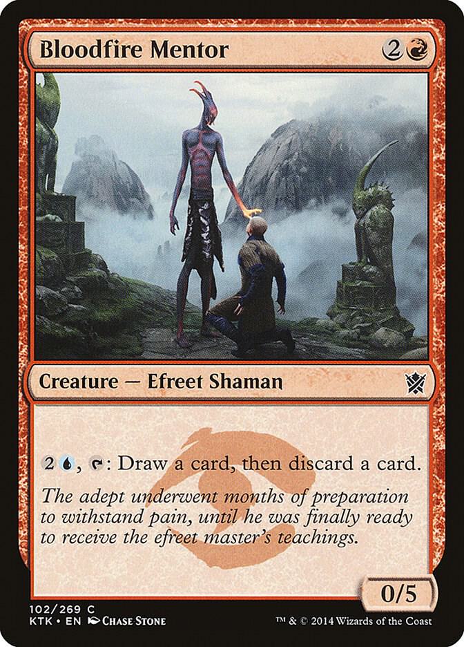 Bloodfire Mentor 102 card from Khans of Tarkir