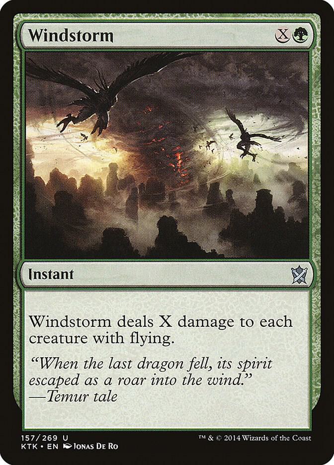 Windstorm 157 card from Khans of Tarkir