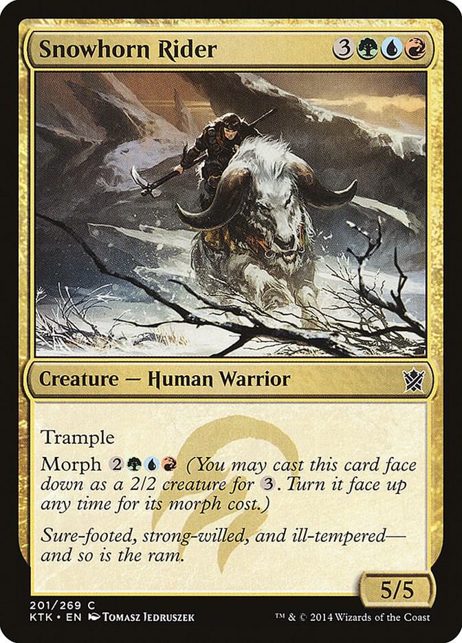 Snowhorn Rider 201 card from Khans of Tarkir