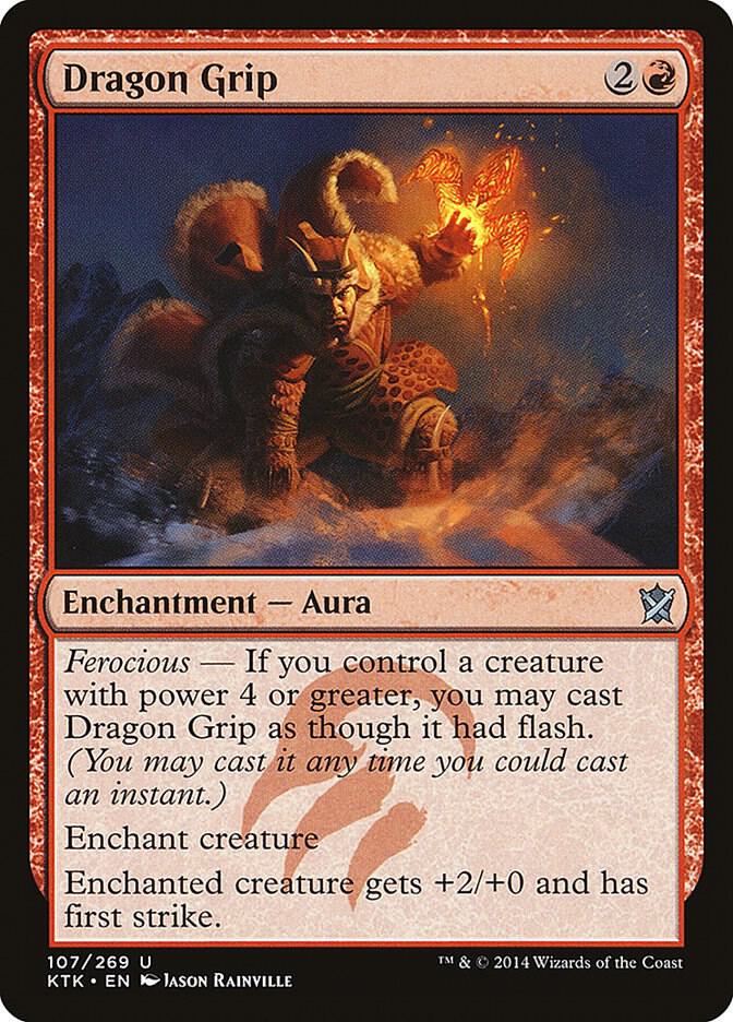 Dragon Grip 107 card from Khans of Tarkir