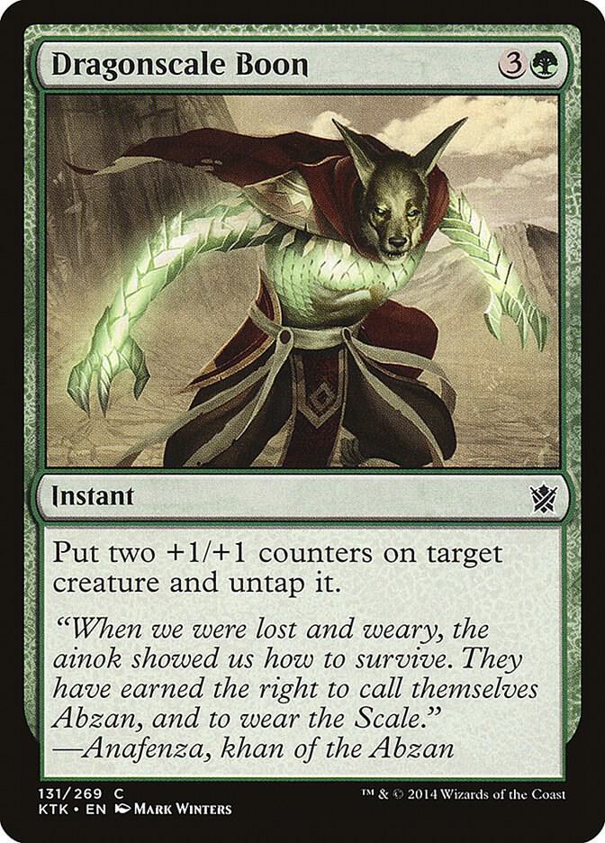 Dragonscale Boon 131 card from Khans of Tarkir