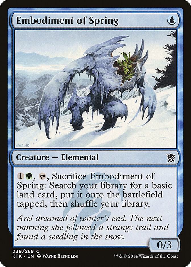 Embodiment of Spring 39 card from Khans of Tarkir