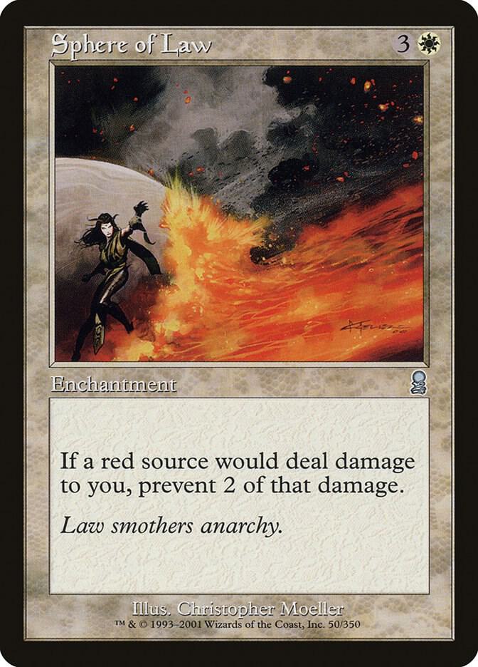 Sphere of Law 50 card from Odyssey
