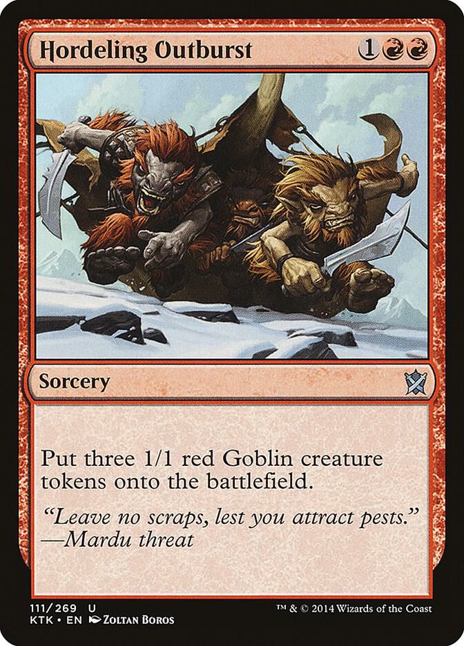 Hordeling Outburst 111 card from Khans of Tarkir