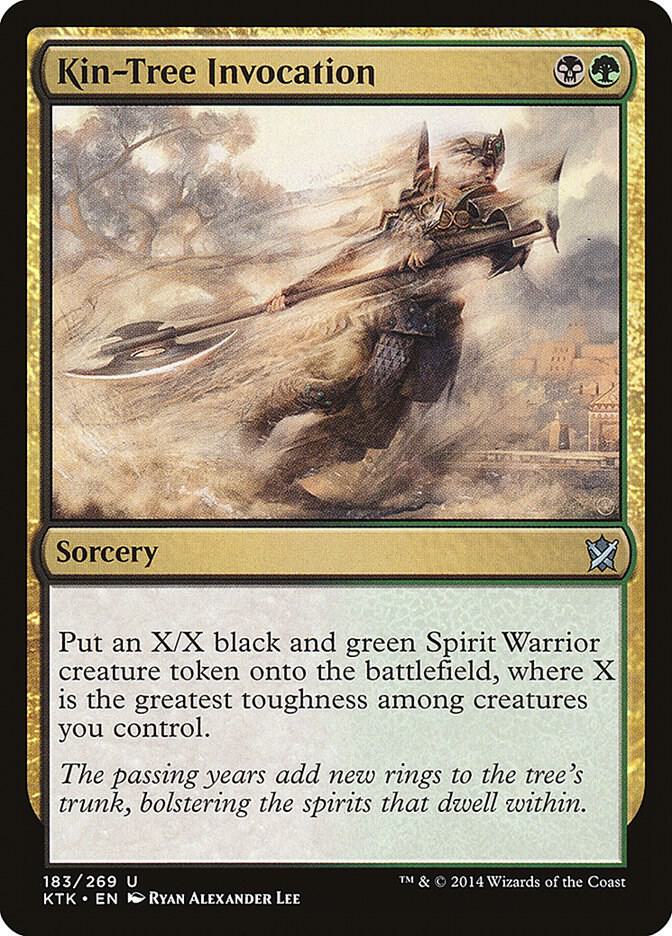 Kin-Tree Invocation 183 card from Khans of Tarkir