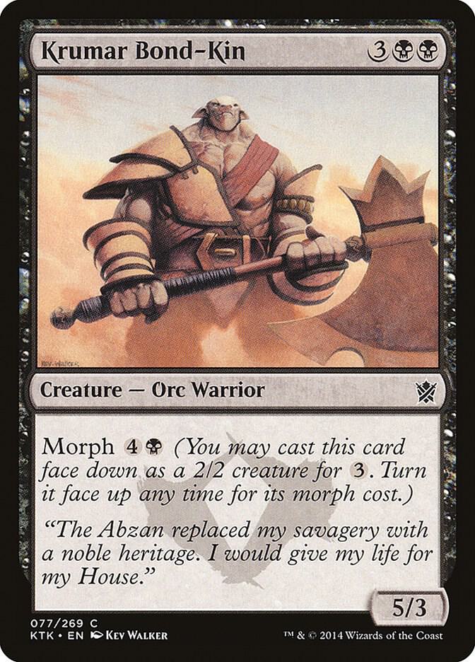 Krumar Bond-Kin 77 card from Khans of Tarkir