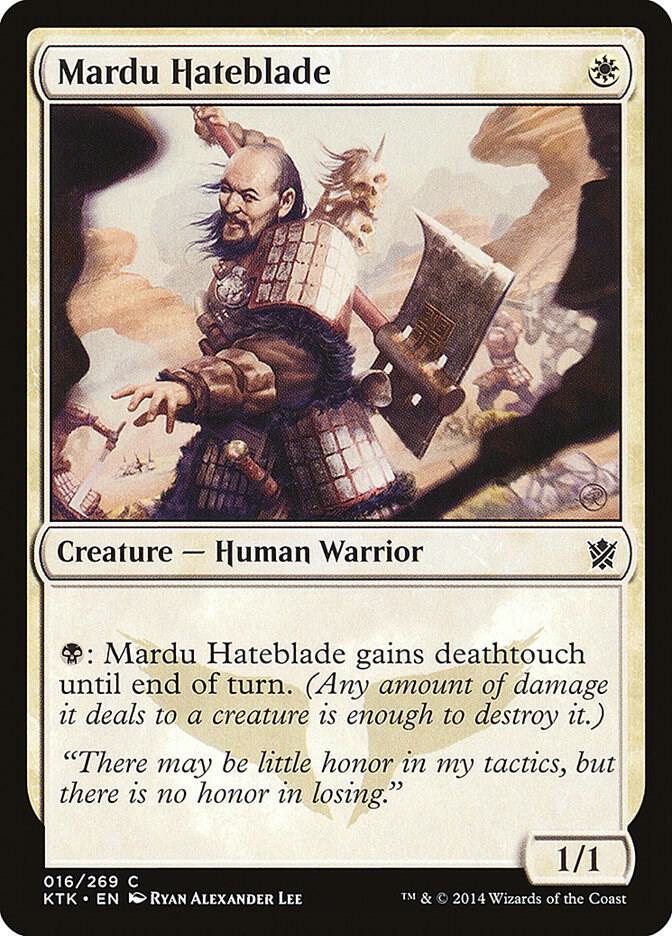 Mardu Hateblade 16 card from Khans of Tarkir