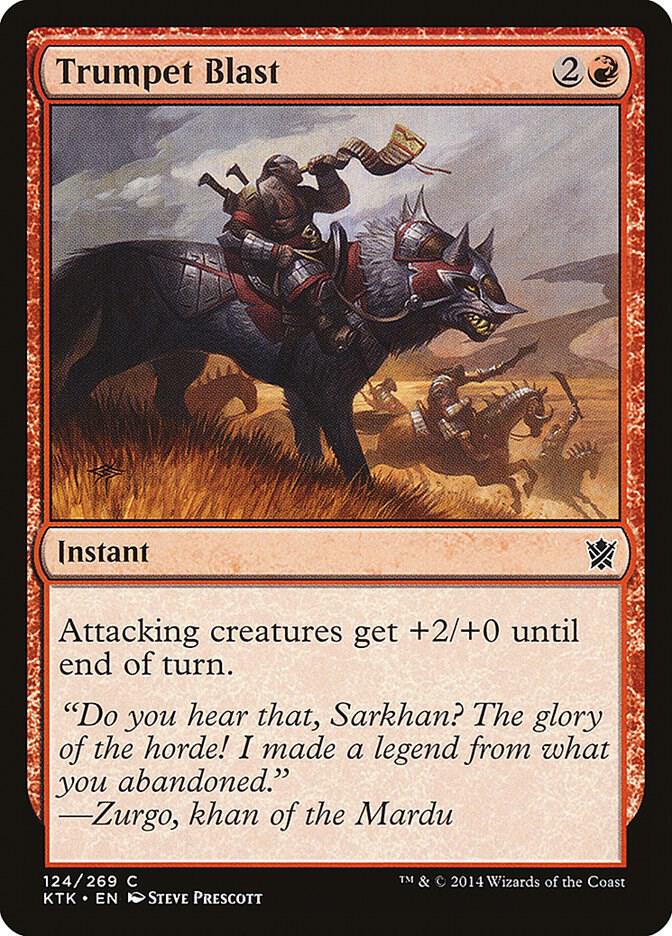 Trumpet Blast 124 card from Khans of Tarkir