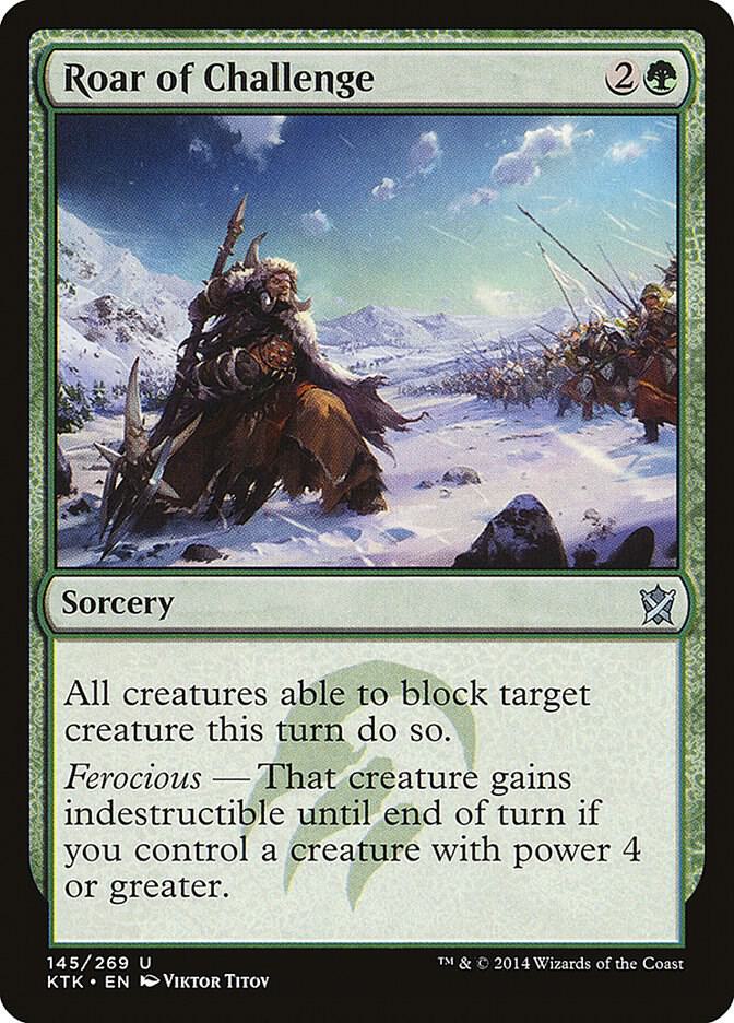Roar of Challenge 145 card from Khans of Tarkir