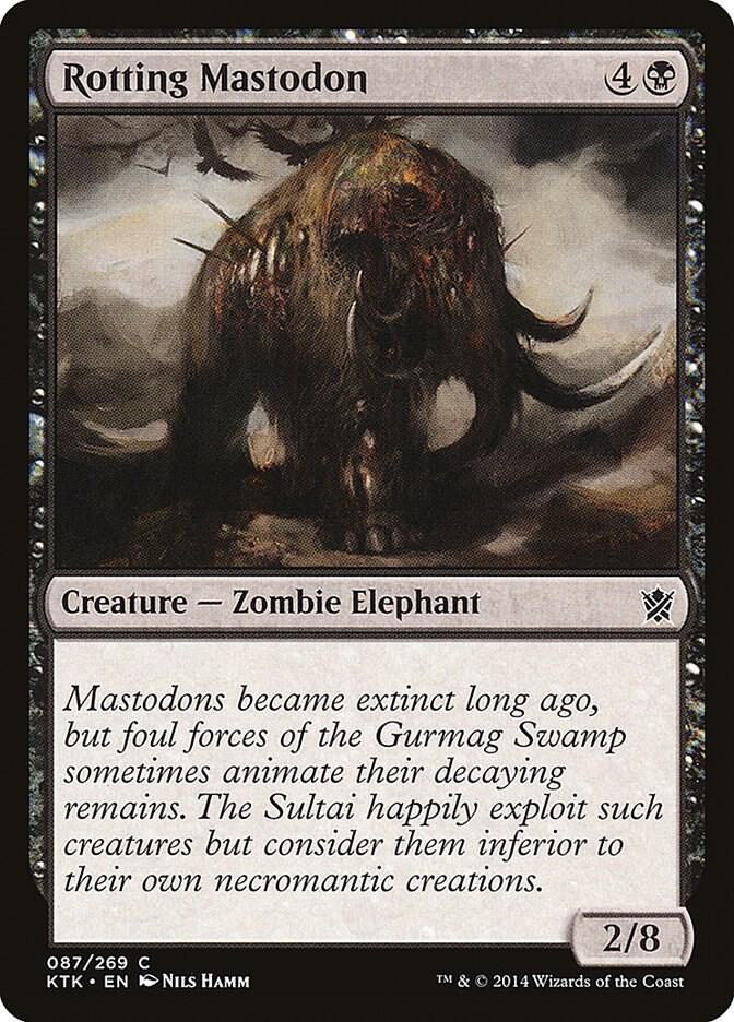 Rotting Mastodon 87 card from Khans of Tarkir