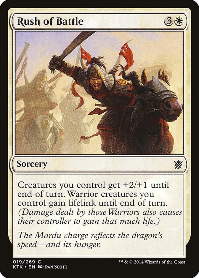 Rush of Battle 19 card from Khans of Tarkir