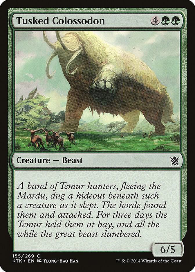 Tusked Colossodon 155 card from Khans of Tarkir