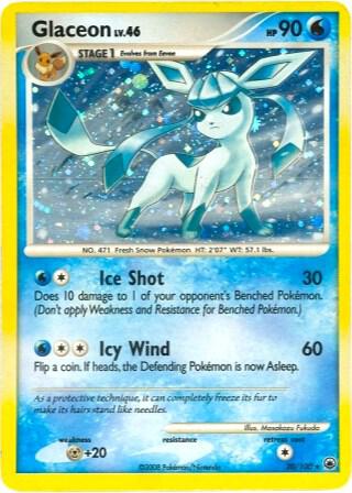 Glaceon - 20/100 (DP Majestic Dawn) 020/100 card from Deck Exclusives