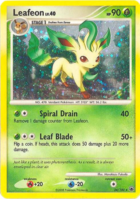 Leafeon - 24/100 (DP Majestic Dawn) 024/100 card from Deck Exclusives