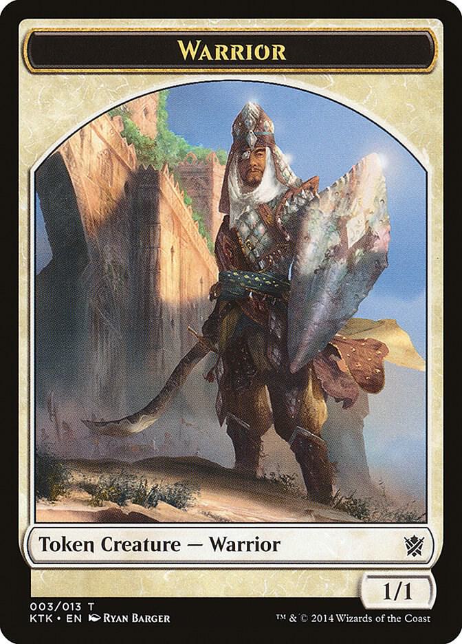 Warrior Token 3 card from Khans of Tarkir
