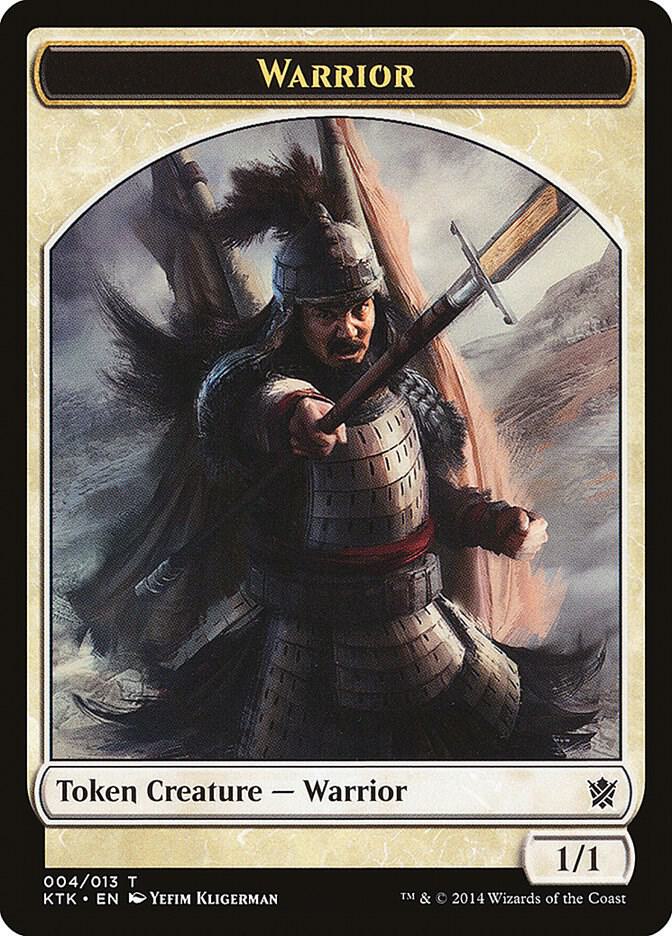 Warrior Token 4 card from Khans of Tarkir