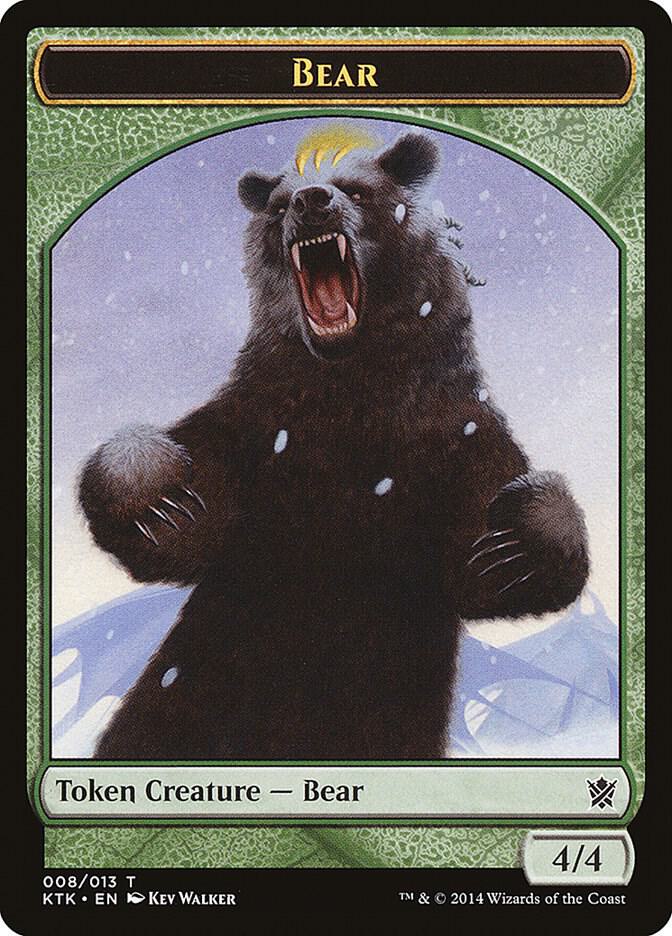 Bear Token 8 card from Khans of Tarkir