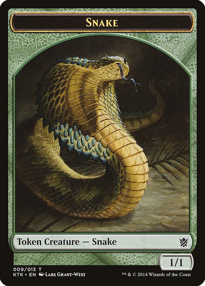 Snake Token 9 card from Khans of Tarkir