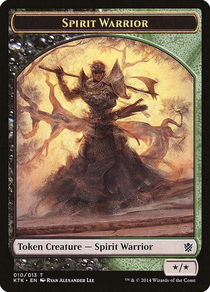 Spirit Warrior Token 10 card from Khans of Tarkir