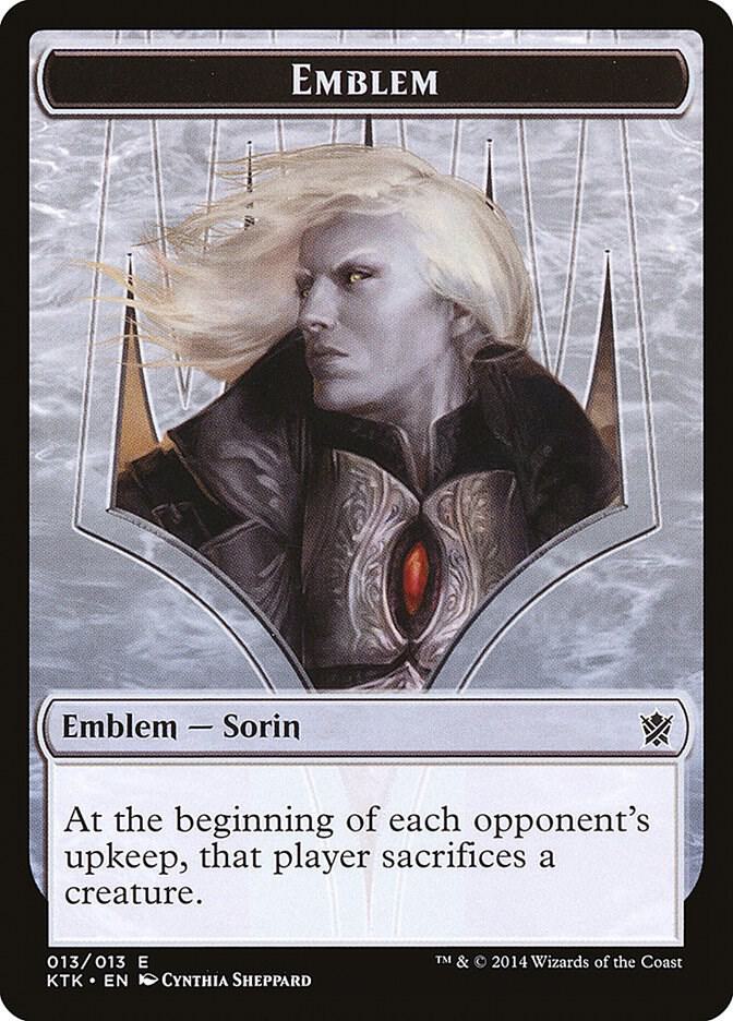Emblem - Sorin, Solemn Visitor 13 card from Khans of Tarkir
