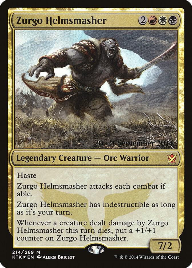 Zurgo Helmsmasher 214 card from Prerelease Cards