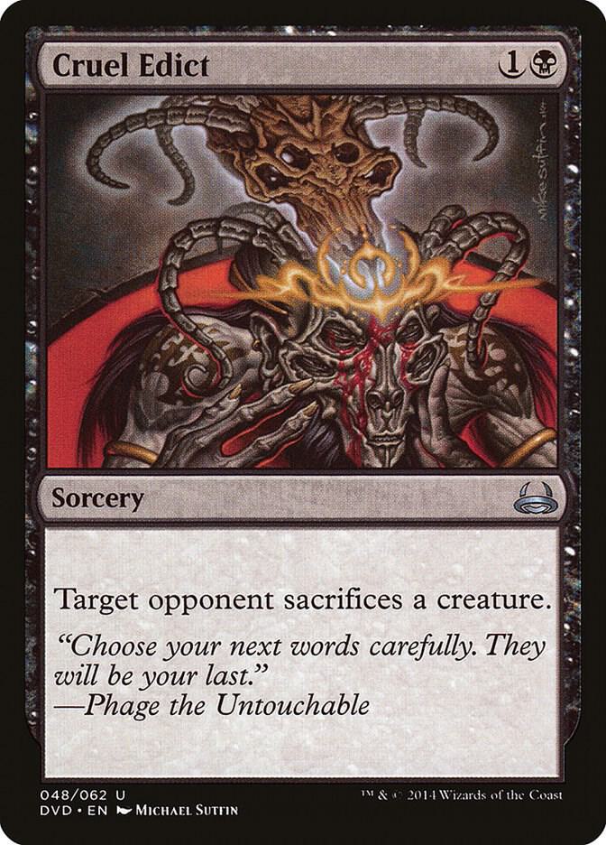 Cruel Edict 48 card from Duel Decks: Anthology