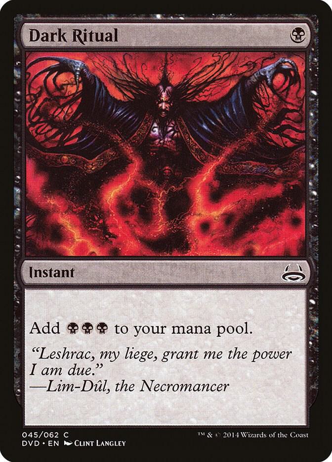 Dark Ritual 45 card from Duel Decks: Anthology