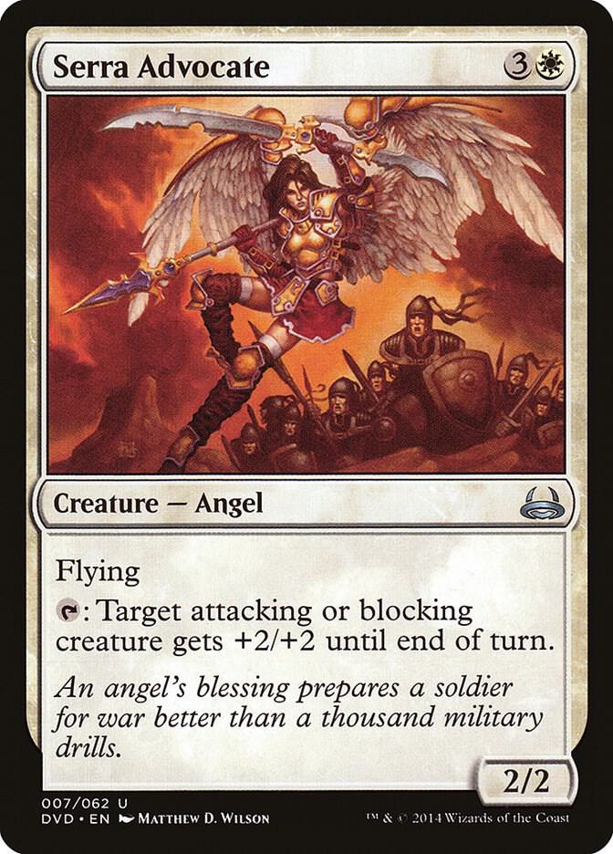 Serra Advocate 7 card from Duel Decks: Anthology