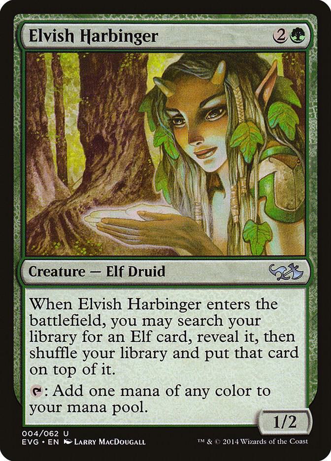 Elvish Harbinger 4 card from Duel Decks: Anthology