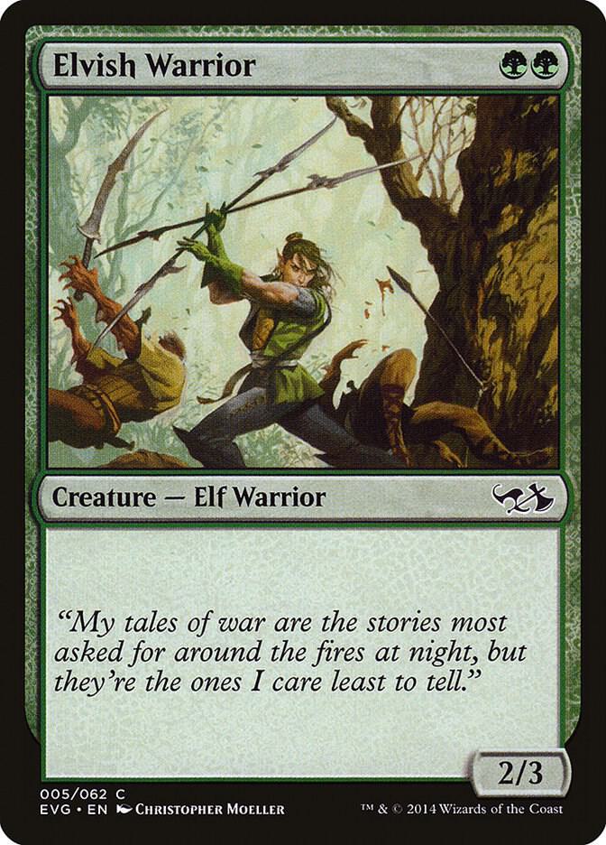 Elvish Warrior 5 card from Duel Decks: Anthology