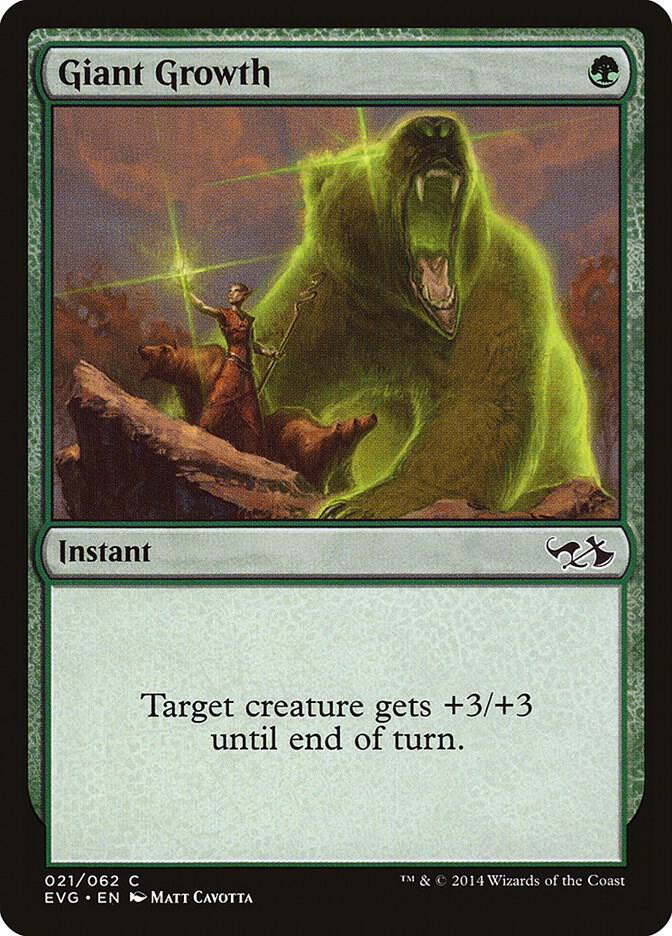 Giant Growth (EVG) 21 card from Duel Decks: Anthology