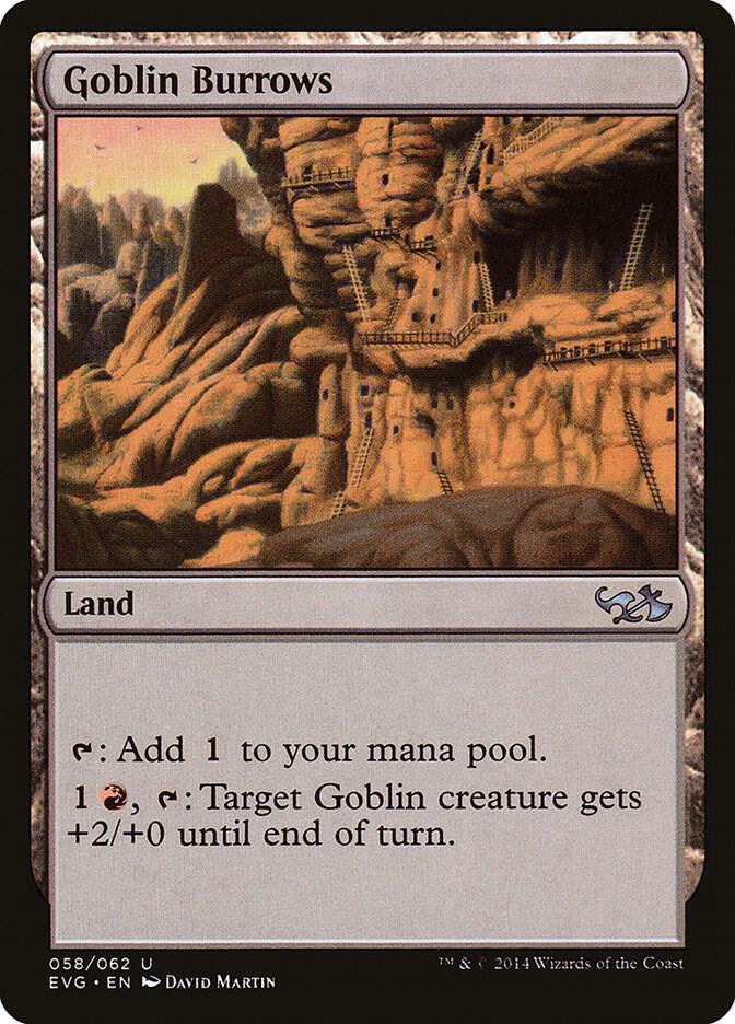 Goblin Burrows 58 card from Duel Decks: Anthology