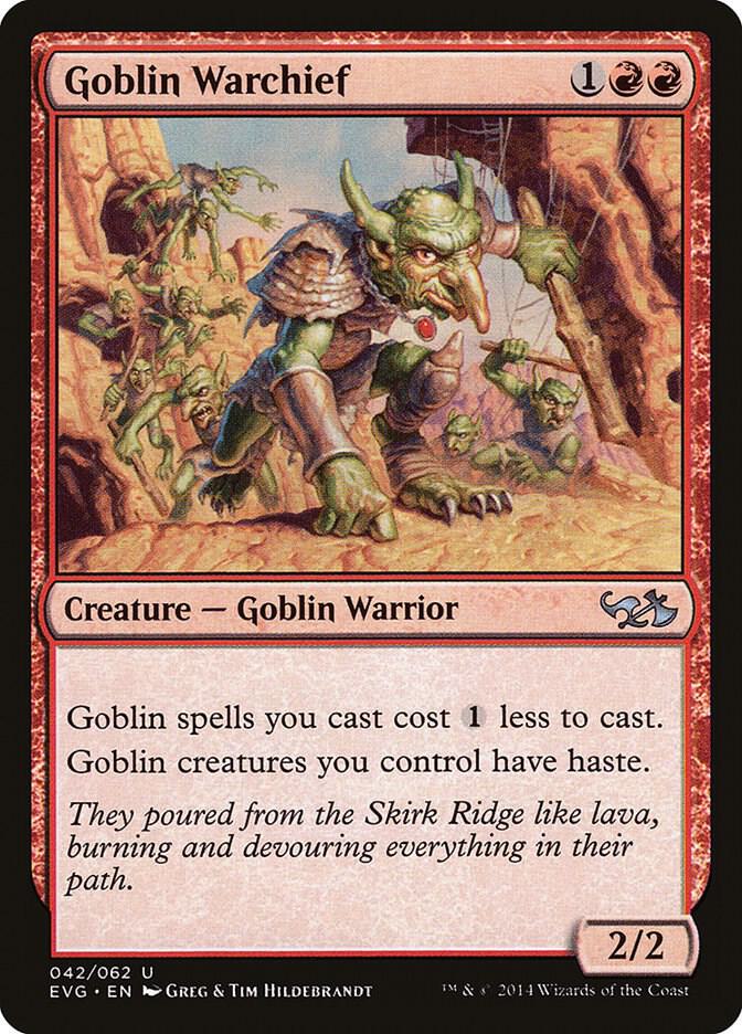 Goblin Warchief 42 card from Duel Decks: Anthology