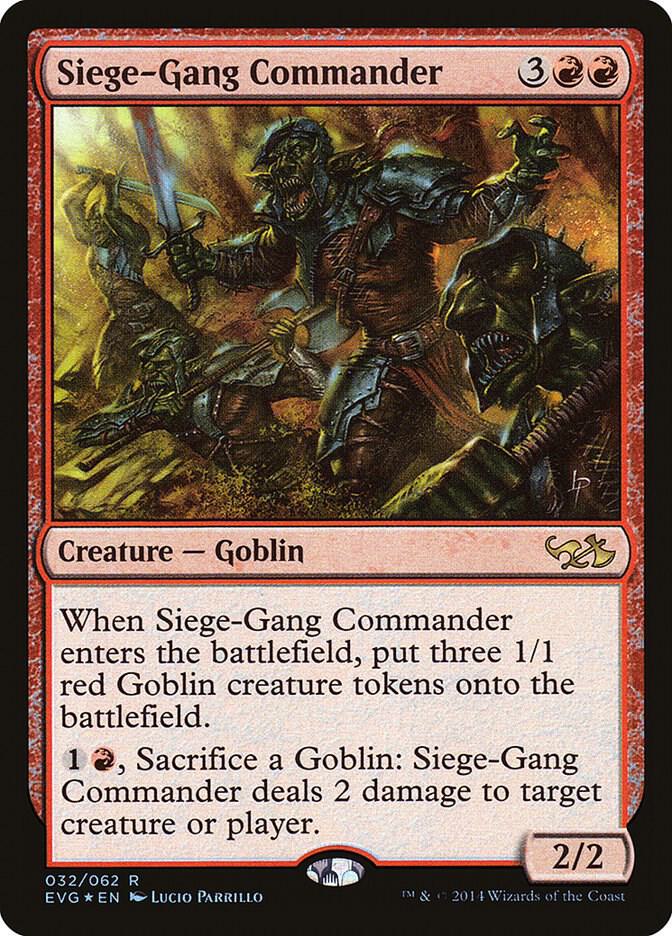 Siege-Gang Commander 32 card from Duel Decks: Anthology