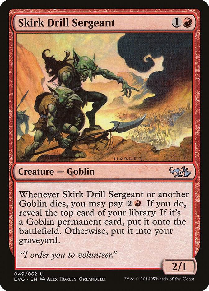 Skirk Drill Sergeant 49 card from Duel Decks: Anthology