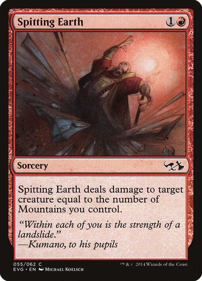 Spitting Earth 55 card from Duel Decks: Anthology