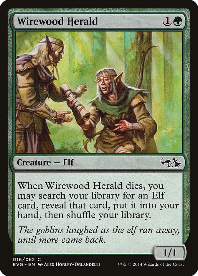 Wirewood Herald 16 card from Duel Decks: Anthology