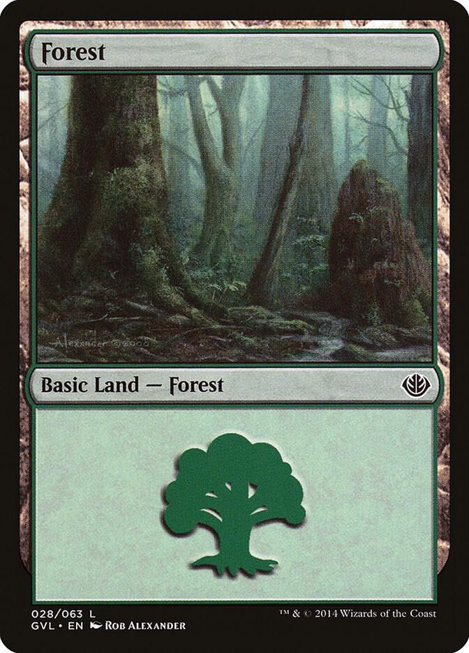 Forest (GVL) 28 card from Duel Decks: Anthology