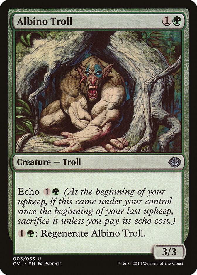 Albino Troll 3 card from Duel Decks: Anthology