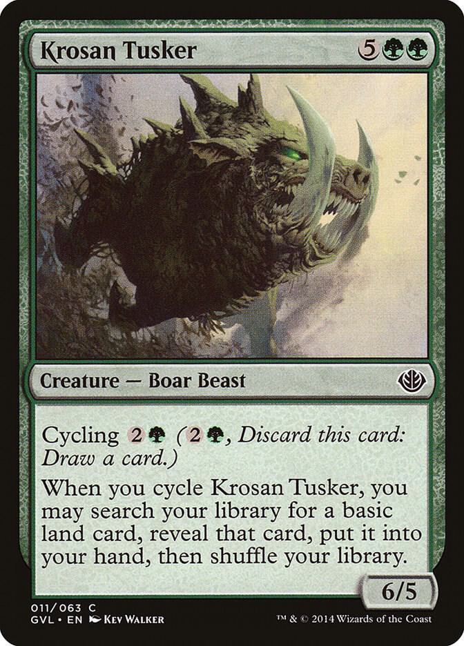 Krosan Tusker 11 card from Duel Decks: Anthology
