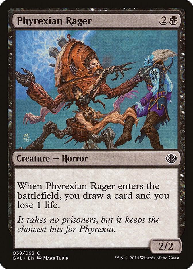 Phyrexian Rager 39 card from Duel Decks: Anthology