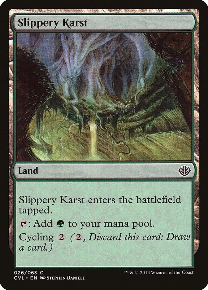Slippery Karst 26 card from Duel Decks: Anthology