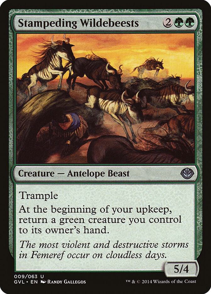 Stampeding Wildebeests 9 card from Duel Decks: Anthology