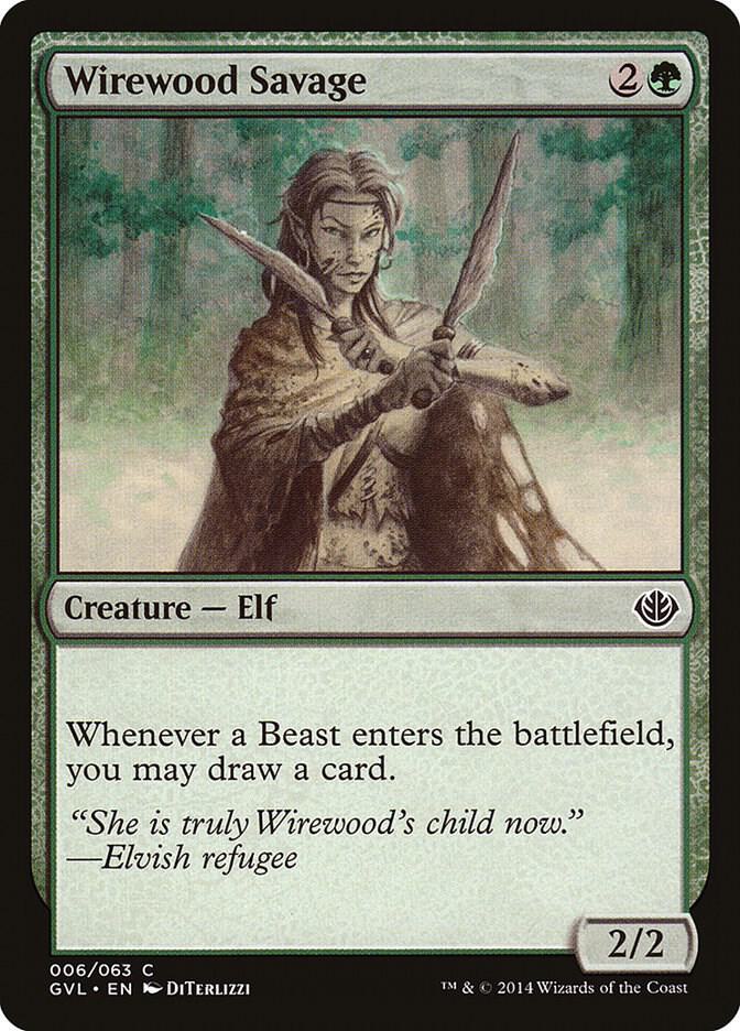 Wirewood Savage 6 card from Duel Decks: Anthology