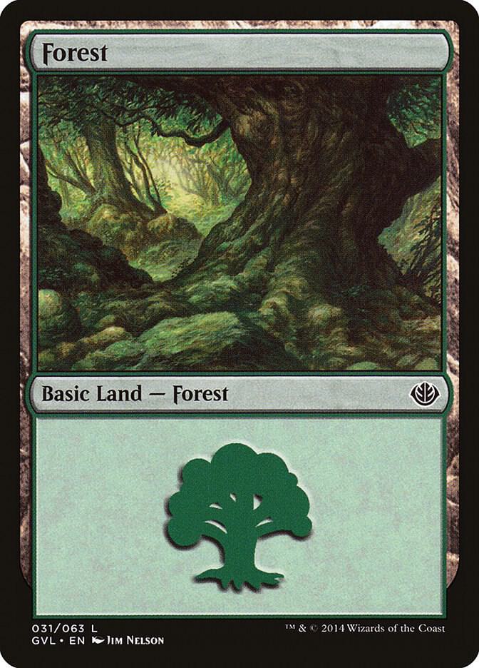 Forest (GVL) 31 card from Duel Decks: Anthology