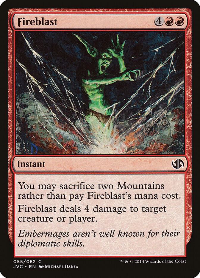 Fireblast 55 card from Duel Decks: Anthology