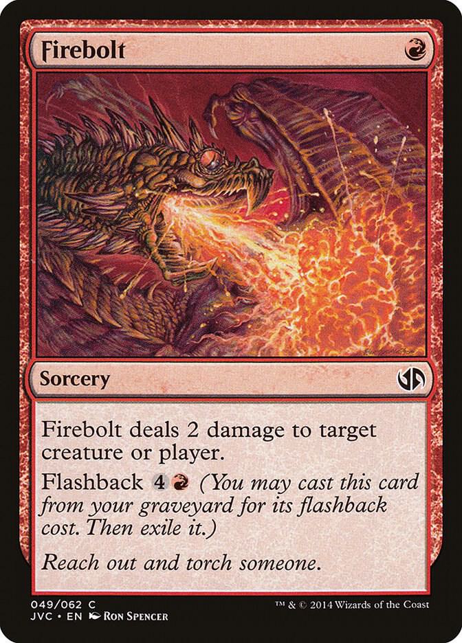 Firebolt 49 card from Duel Decks: Anthology