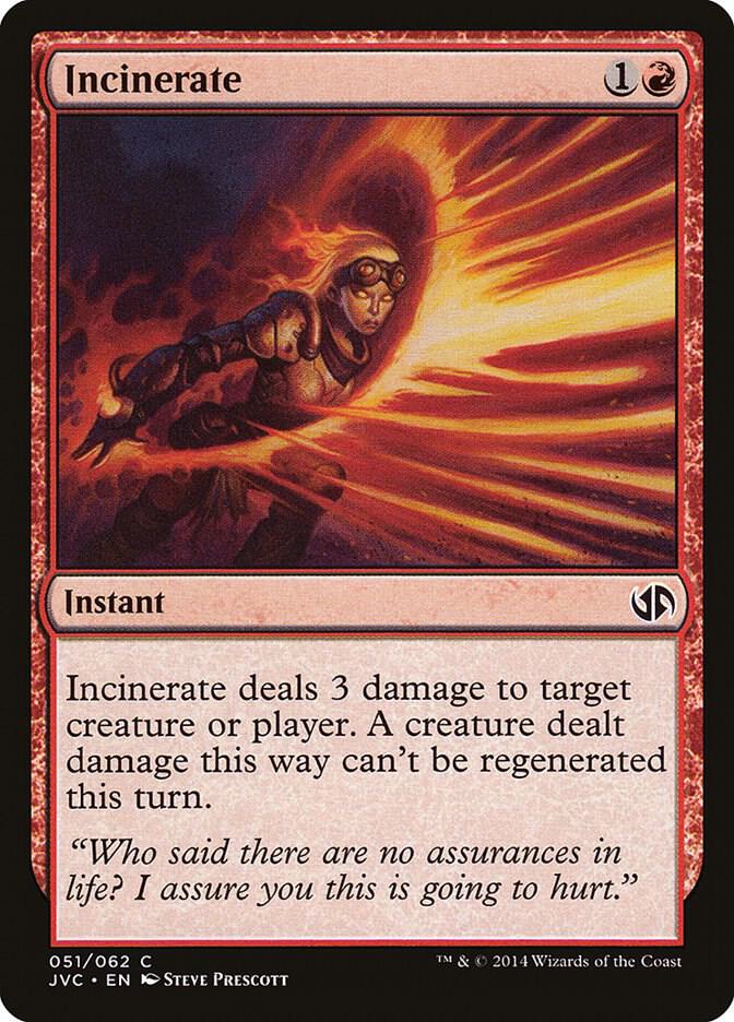 Incinerate 51 card from Duel Decks: Anthology