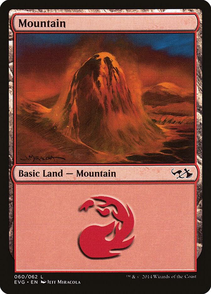 Mountain (EVG) 60 card from Duel Decks: Anthology